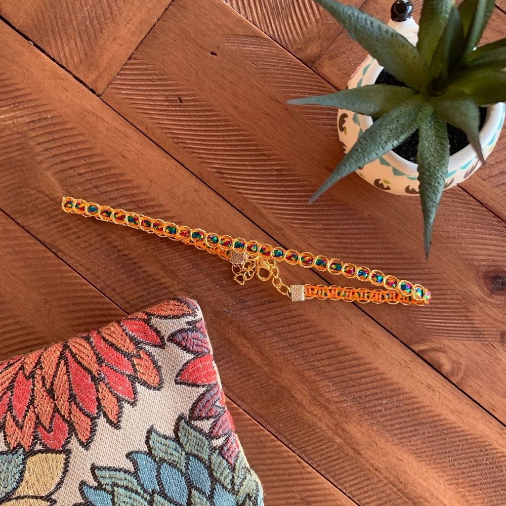 Rainbow Gold Choker Necklace